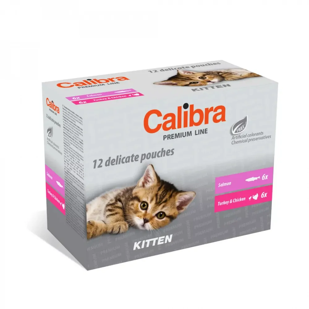 Calibra Cat kapsičky Premium Kitten multipack 12x100g