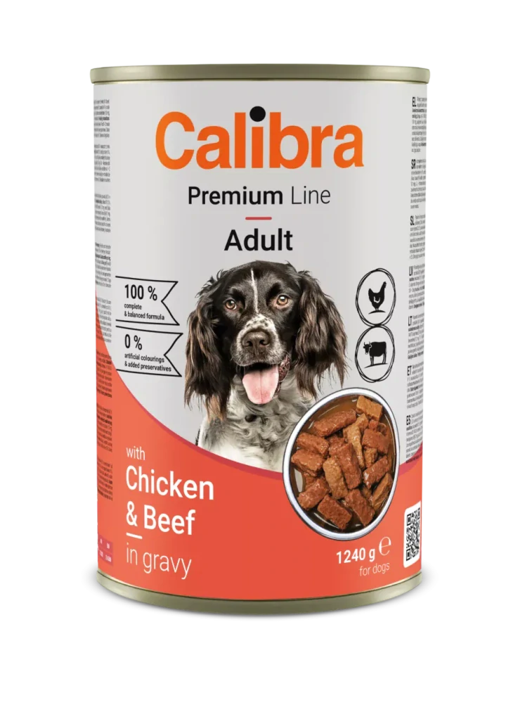 Calibra Dog Premium konzerva with Chicken&Beef 1240g