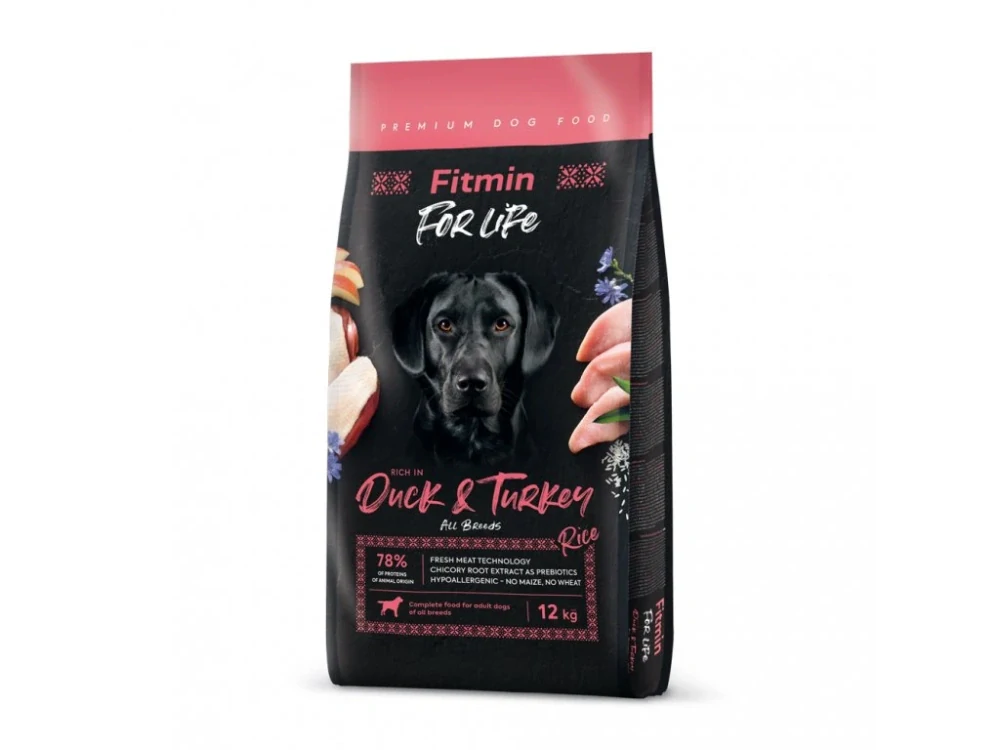 FITMIN DOG FOR LIFE DUCK&TURKEY 12 kg