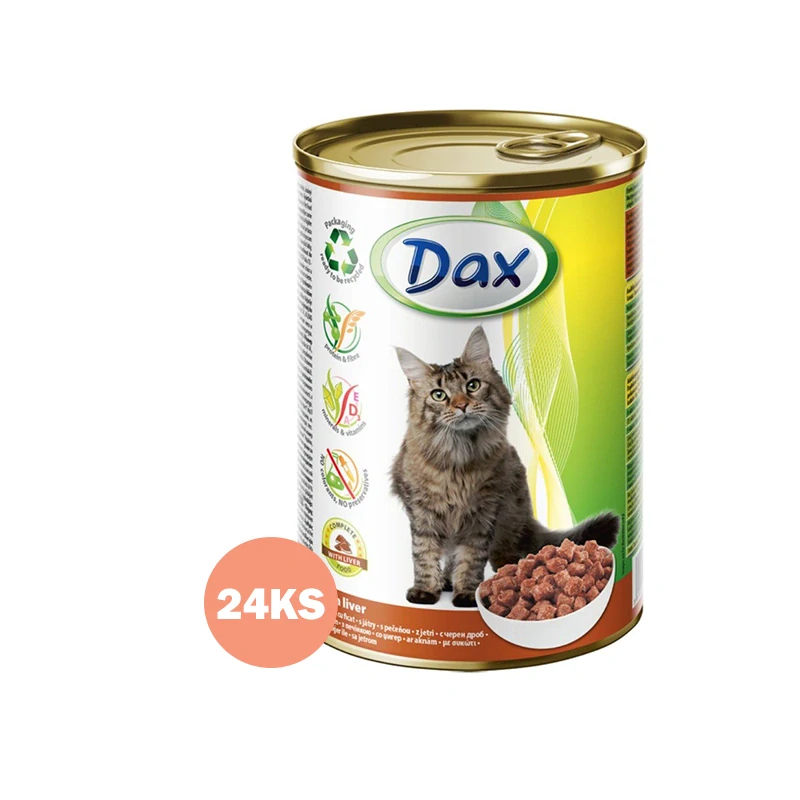 Dax Mačka Konzerva - Pečeňové kúsky v omáčke 24x415g