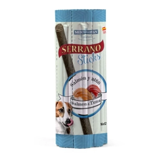 Serrano Dog Sticks Salmon & Tuna, tyčinky 16 x 12 g