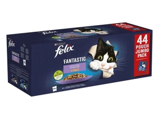 FELIX Fantastic hovädzie,kura,losos,tuniak v želé 44x85g