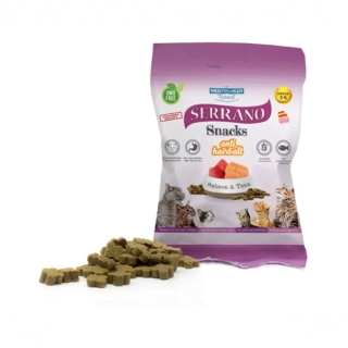 Serrano Snack Cat AntiHairball Salmon & Tuna 50 g